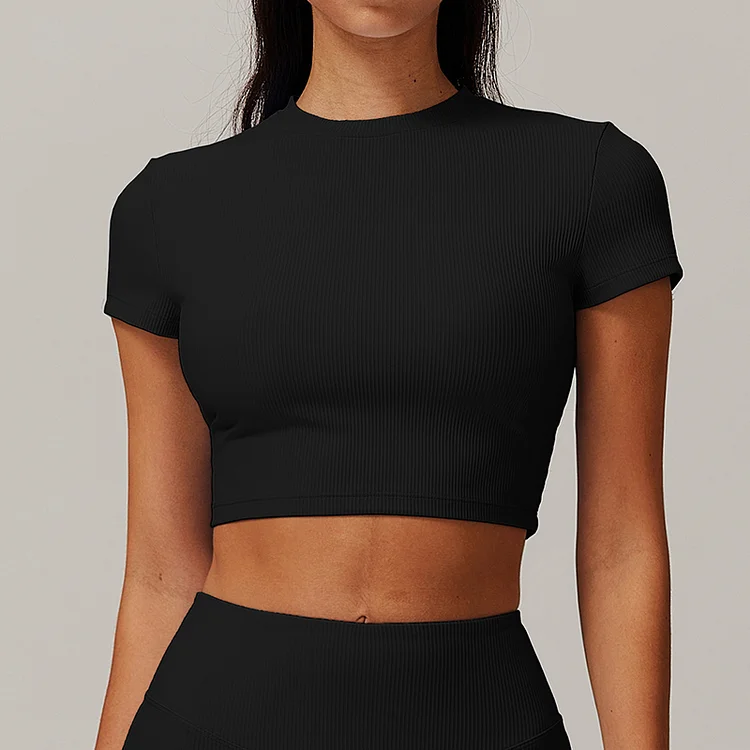 PASUXI Wholesale direct sales: multifunctional short T-shirt sports top - all-round equipment for yoga, fitness and running huanwei