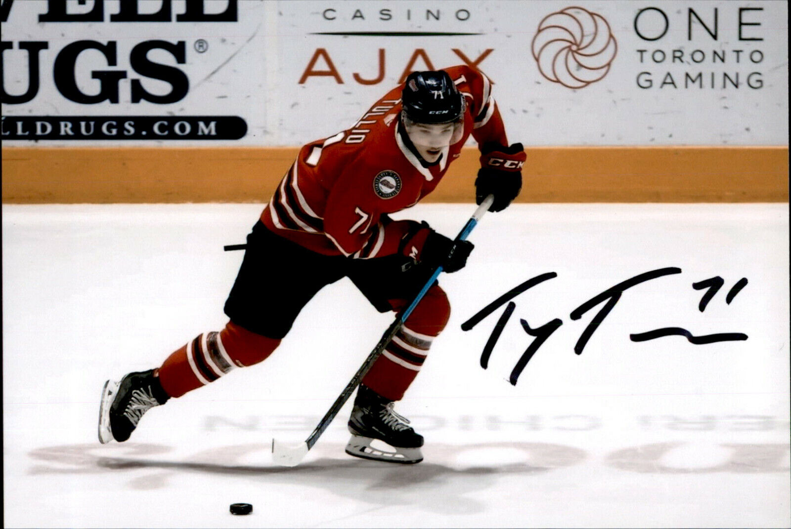 Tyler Ty Tullio SIGNED autographed 4x6 Photo Poster painting OSHAWA GENERALS / EDMONTON OILERS 3