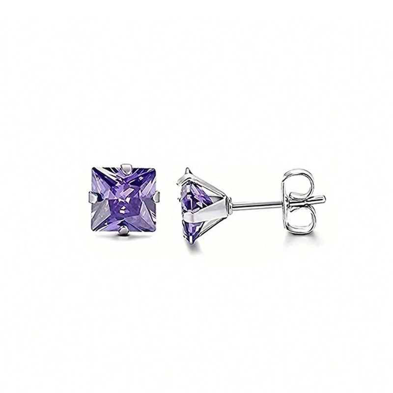 1 Pair Minimalist Square 304 Stainless Steel Ear Studs