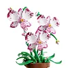 Artificial Flower Building Blocks for Adults Women for Home Office Decor(Orchid)