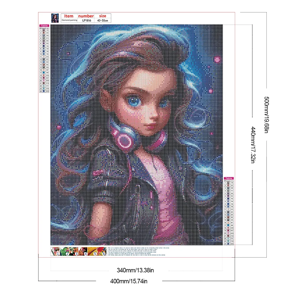 Full Round Diamond Painting 40*50cm - Sweet Girl