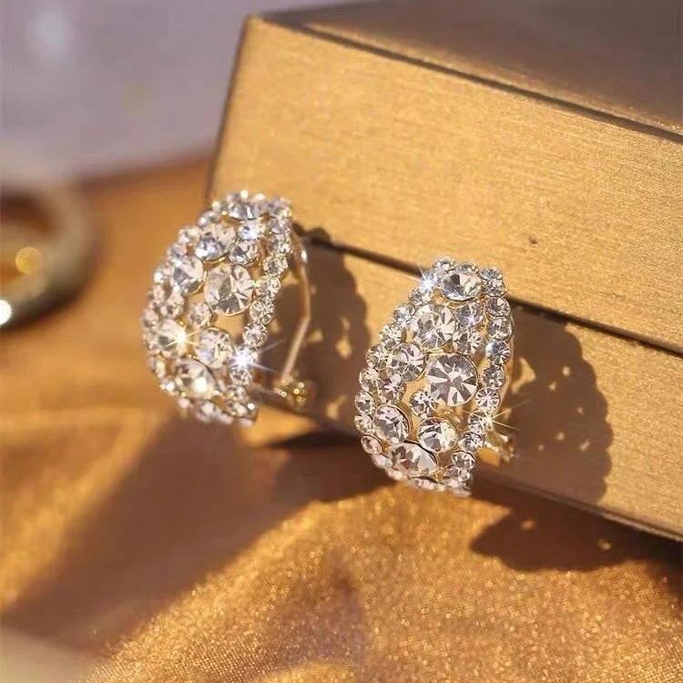 🎁Lab-Created Diamonds Hoop Earrings （Buy 1 Get 1 Free）