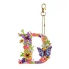 Alphabet Blumen doppelseitig - 5d DIY Handwerk Schlüsselanhänger
