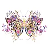 3D Jigsaw Puzzle Kit Butterfly Desktop Office Decoration Flower and Butterfly Assembled Metal Insects Puzzles for Beginner To Build Birthday Xmas Gifts