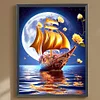 Diamond Painting -DIY Round Drill Pink Rose Ship
