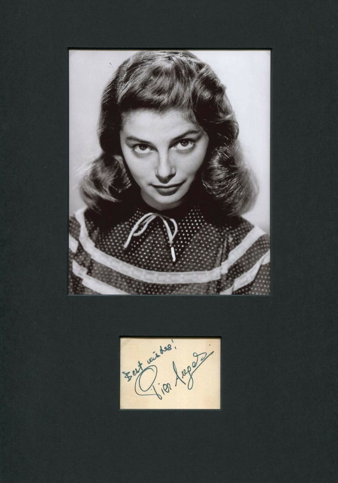 ACTRESS Pier Angeli (+) autograph, signed card mounted