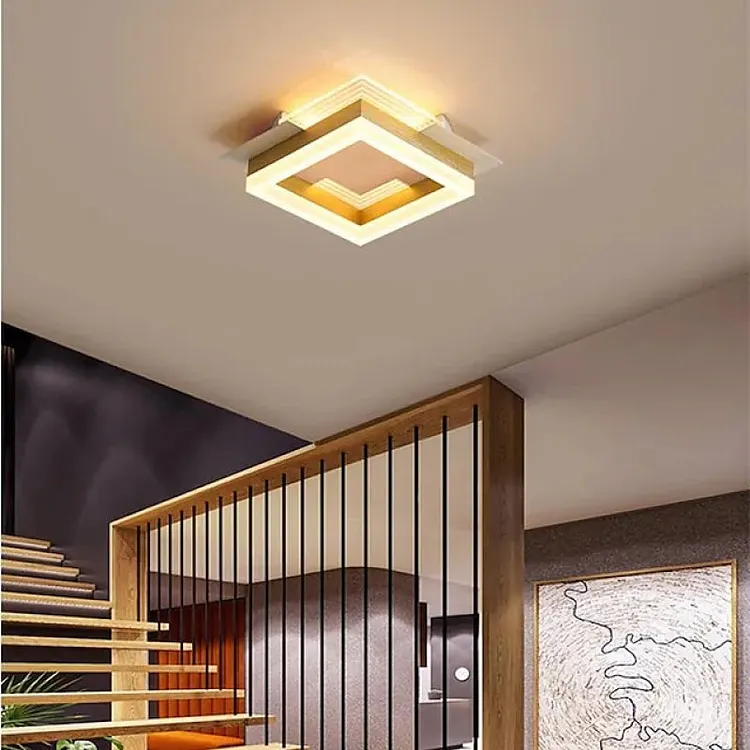 Amos Modern Simple Flush Mount Ceiling Light Square Round
