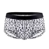 Men's Ultra-thin Mesh Ice Silk Sexy Leopard Print Boxer Briefs