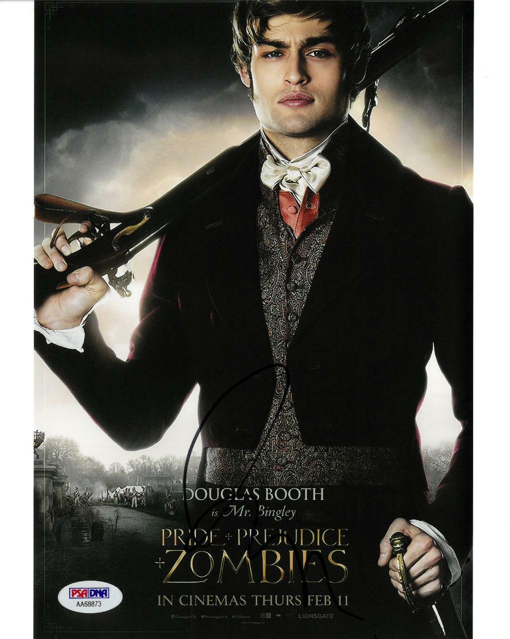 Douglas Booth Signed Pride+Prejudice+Zombies Auto 8x10 Photo Poster painting PSA/DNA #AA97575