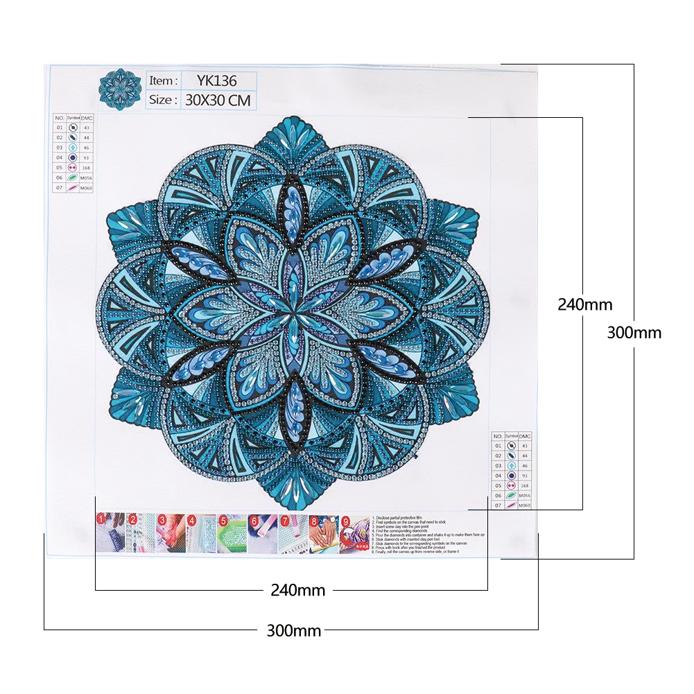 Diamond Painting - Special Shaped Drill - Mandala(30*30cm)