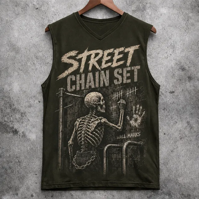 Gym Street Chain Cotton Tank Top