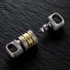 2025 New Titanium Inlay Copper Titanium Alloy Quick Release Keychain Rotatable Heavy Duty Keychain