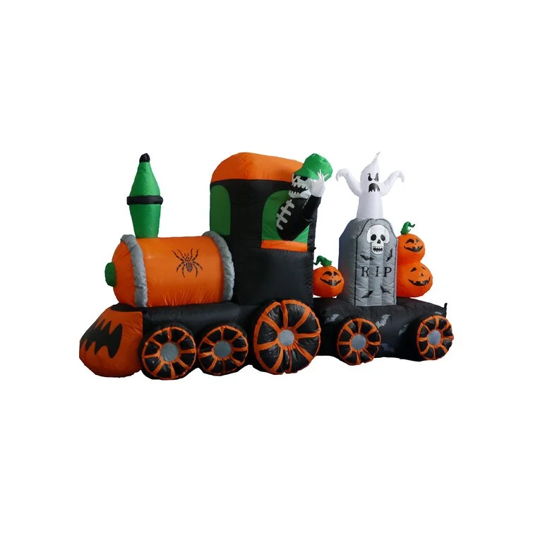 Inflatable Skeleton on Train Decoration