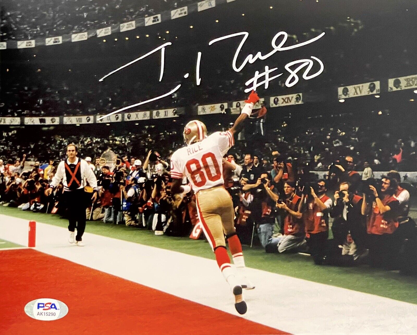 Jerry Rice Signed Autographed San Francisco 49ers 8x10 Photo Poster painting GOAT PSA/DNA