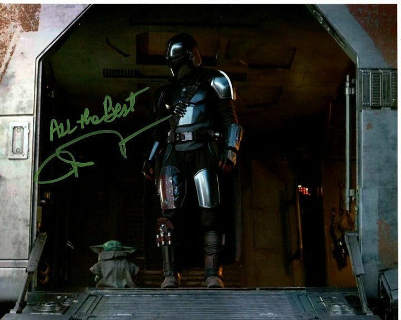 John rosengrant signed autograph star wars the mandalorian baby yoda grogu Photo Poster painting