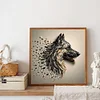 Stone Art Wolf-Full Round Diamond painting 30*30CM
