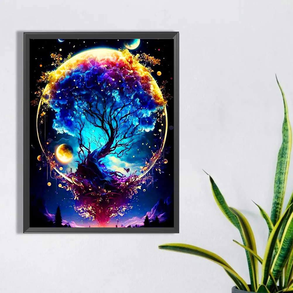 Full Round Diamond Painting 30*40cm - Broken Tree