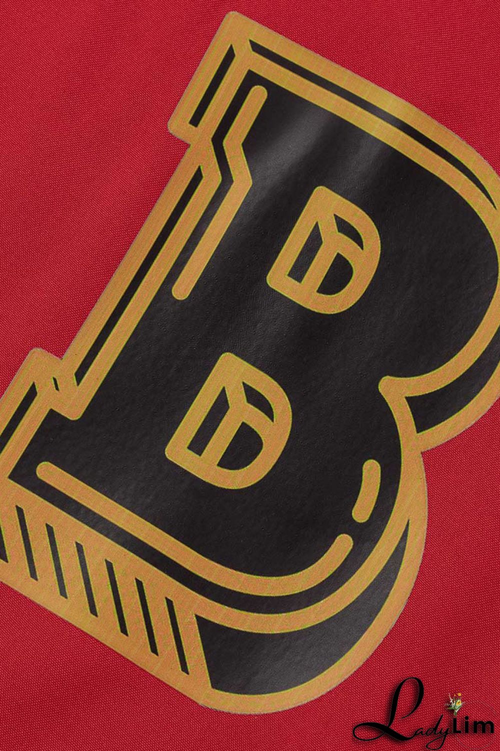 Red Fashion Casual Letter Print Asymmetrical Turndown Collar Sleeveless Two Pieces