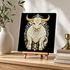 DIY Pearl Painting Cow for Home Wall Decor with Frame(30x30cm)