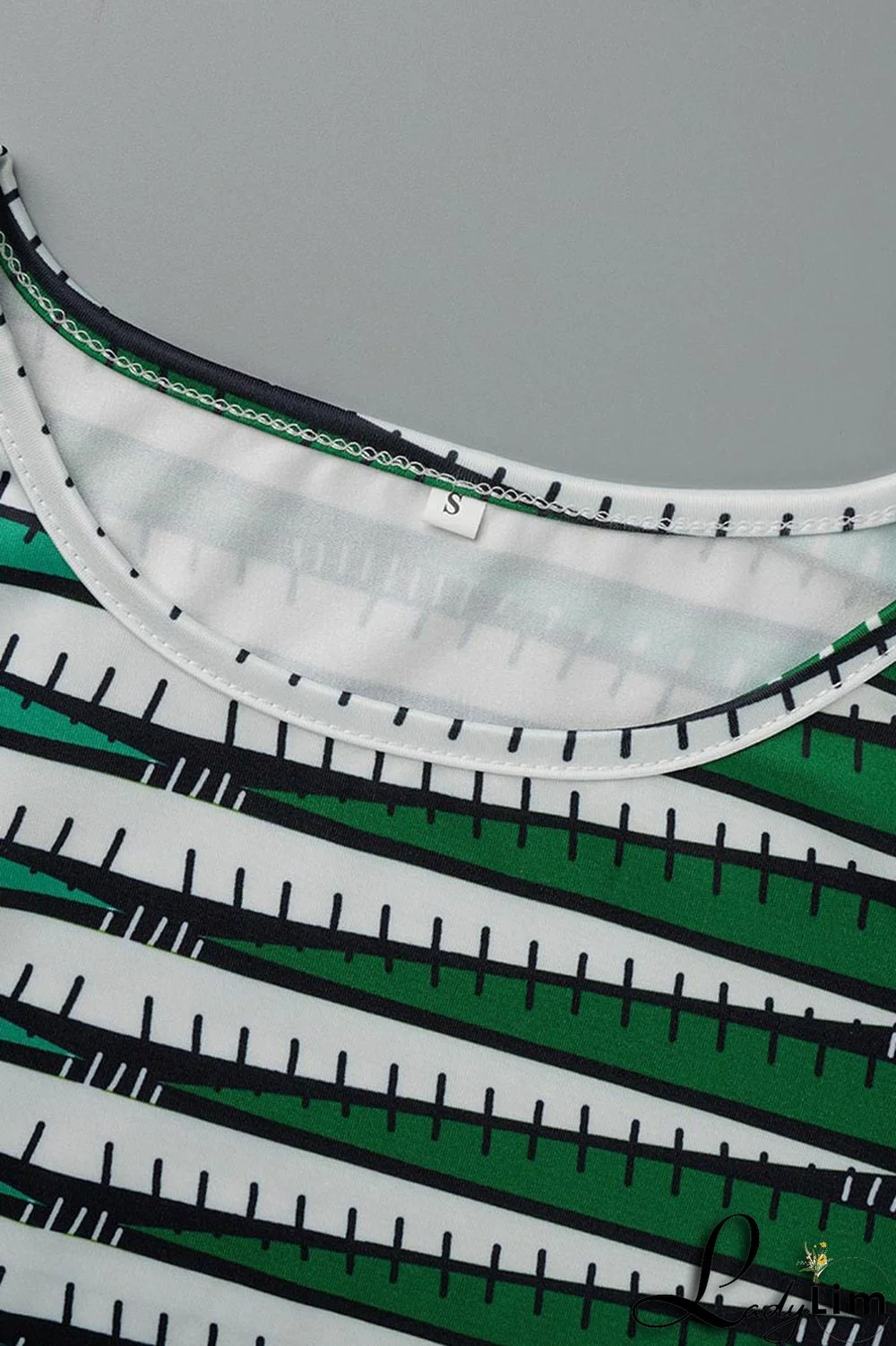 Green Casual Print Patchwork O Neck Pencil Skirt Dresses