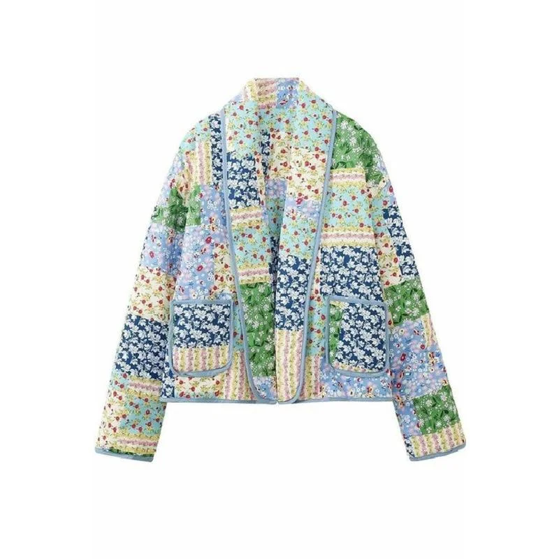 Laney Floral Patchwork Jacket - Blue/Green