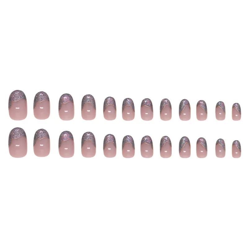 Churchf Churchf Eye Simple Fake Nails Wear Armor French Flash Removable Fine Nail Patch