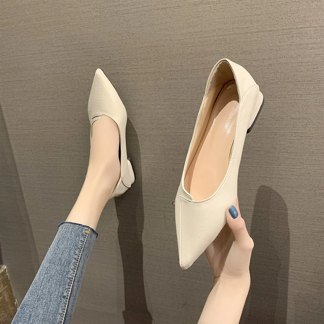 Breakj Breakj 2025 New Sharp Head Soft And Comfortable Simple Simple Pure Color Fashion Single Shoes Women