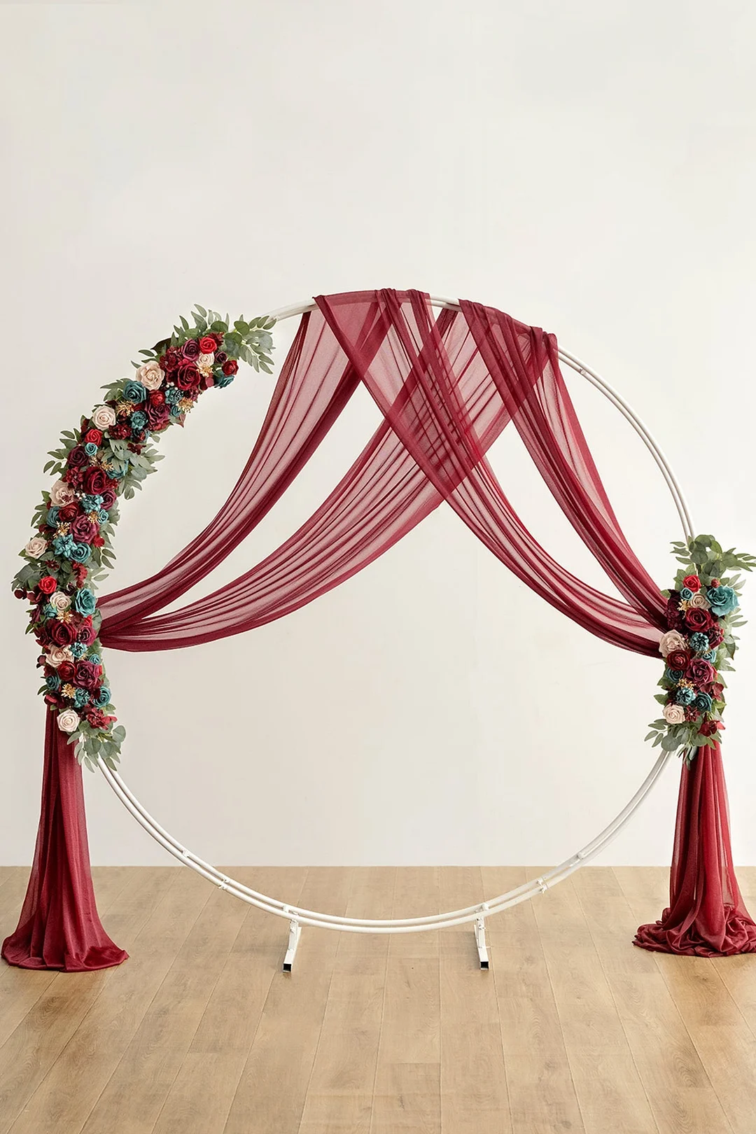 Flower Arrangements for Arch Decor in Dark Teal