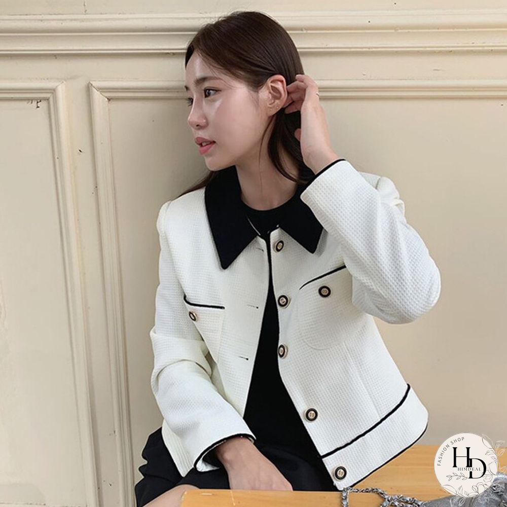 Autumn Korean Fashion Temperament Warm Short Jacket Women Elegant Lady Coats Single Button