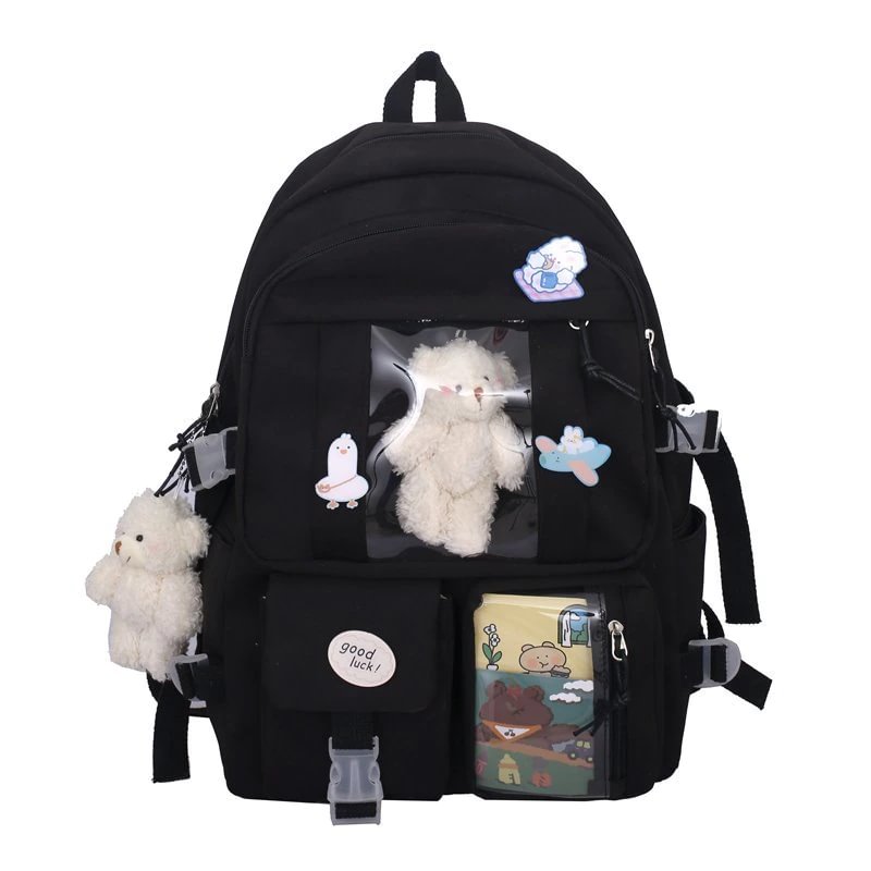 Japanese High School Girls Backpack School Bags Multi Pockets New Kawaii Backpack Fashion Waterproof Women Rucksack Travel Bags