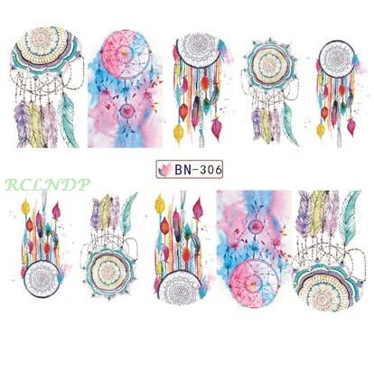 Nail sticker art decoration slider love heart adhesive design Water decals manicure lacquer accessoires polish foil