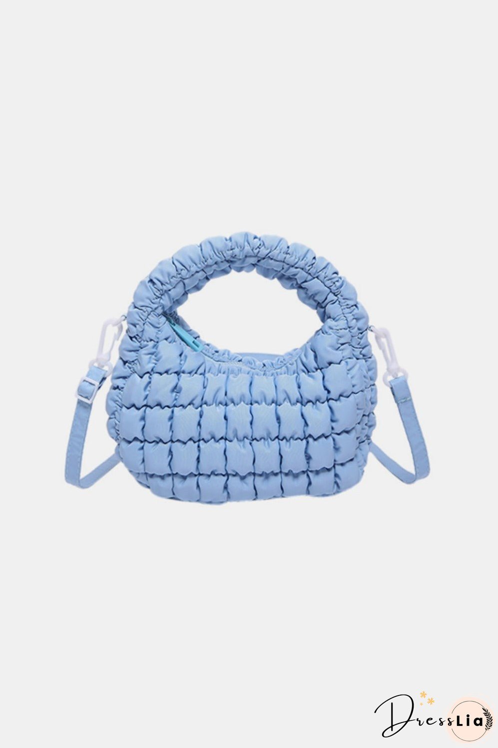Quilted Puffy Removable Strap Crossbody Bag