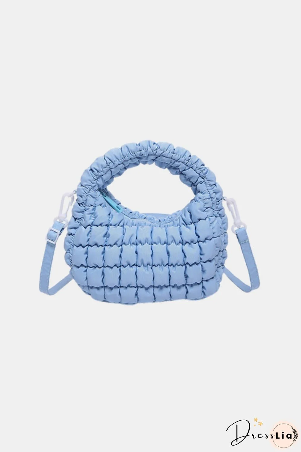 Quilted Puffy Removable Strap Crossbody Bag