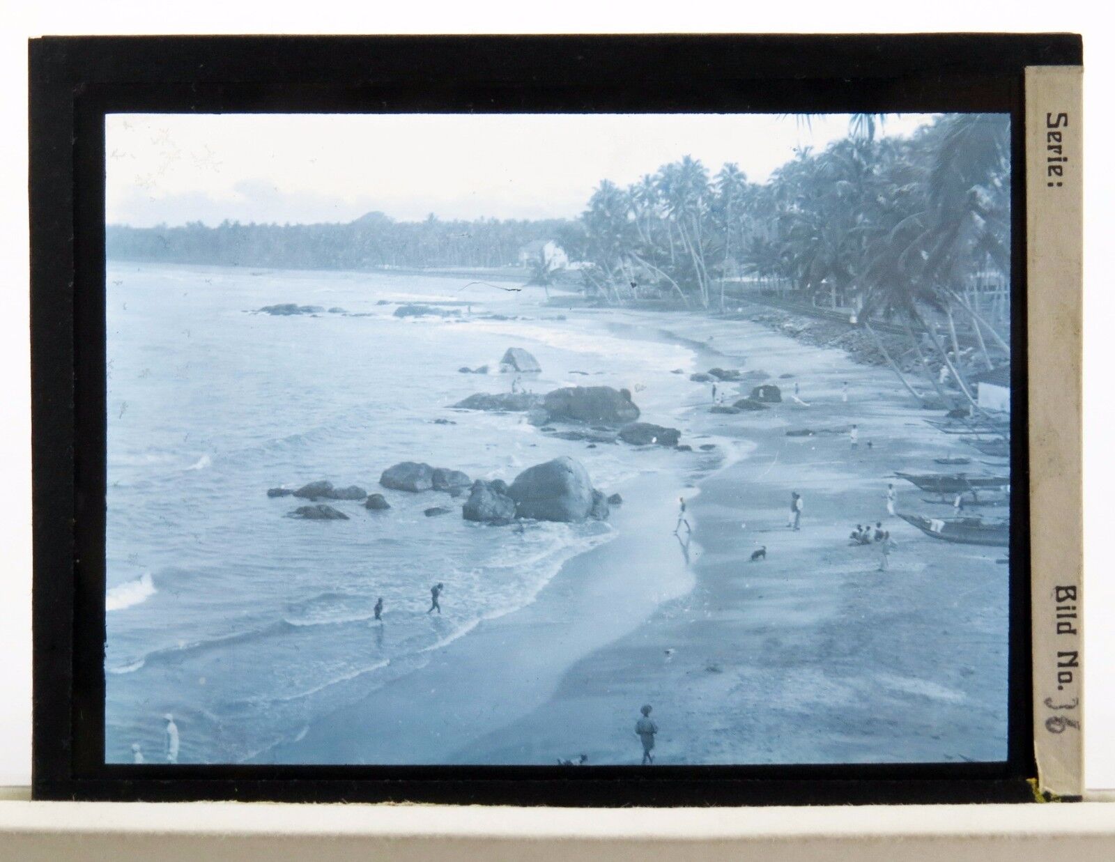 Glass Negative Sri Lanka - Glas Dia Photo Poster painting - Colombo Mount Lavinia Beach (N-54