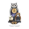 (US Only)Acrylic Special Shape Owl Diamond Painting Clock Ornaments Kit for Home Decor