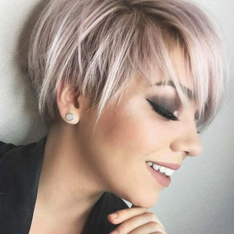 Short Pink Pixie Cut Wigs