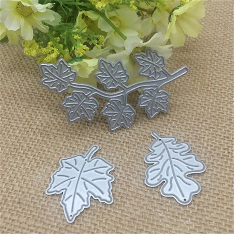 3pcs Steel steel maple leaf Metal Cutting Dies Stencil Scrapbooking Photo Album Card Paper Embossing Craft DIY