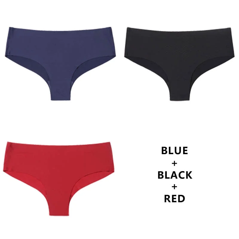 CINOON 3Pcs/Lot Seamless Panty Set Underwear Female Comfort Intimates Fashion Low-Rise Briefs Panties Women Sexy Lingerie