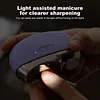 Automatic Fingernail Cutter with LED Nail Polisher Electric Safety Nail Clipper