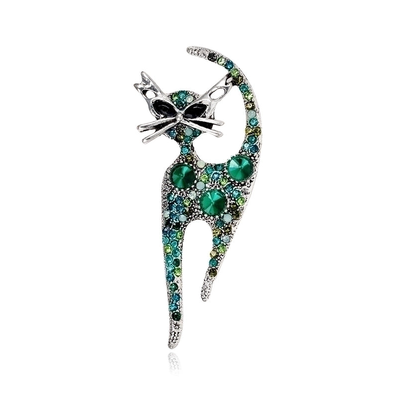 Classic Style Cat Alloy Inlay Rhinestones Women’s Brooches