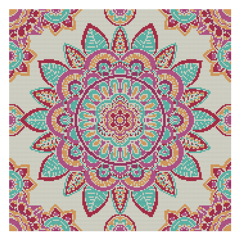 

Mandala - 11CT Stamped Cross Stitch - 46*46CM, 501 Original