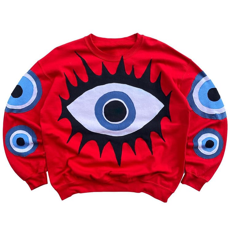 round neck skull print hoodie