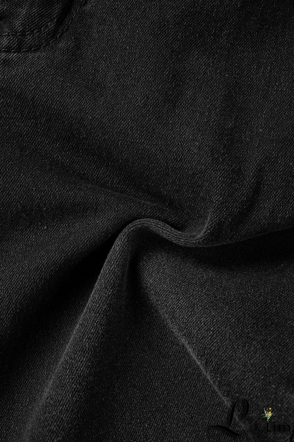 Black Casual Solid Bandage Patchwork High Waist Denim Jeans