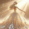 Diamond Painting-DIY Crystal Rhinestone Wedding Dress Girl(Box Packaging)