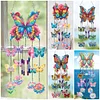 DIY Diamond Painting Double Sided 3D Wind Chime Flower Butterfly Pendant Hanging Kits