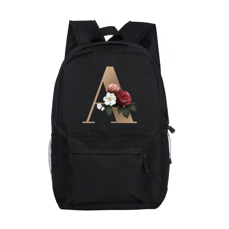 Letter Floral Printing Fashion Backpack Travel Women Casual Backpacks Female Shoulder Bags Student School Bag for Teenage Girls