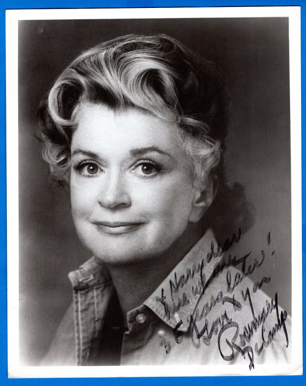 Rosemary DeCamp Actress Hand Signed Autograph 8x10 Photo Poster painting with Todd Mueller COA