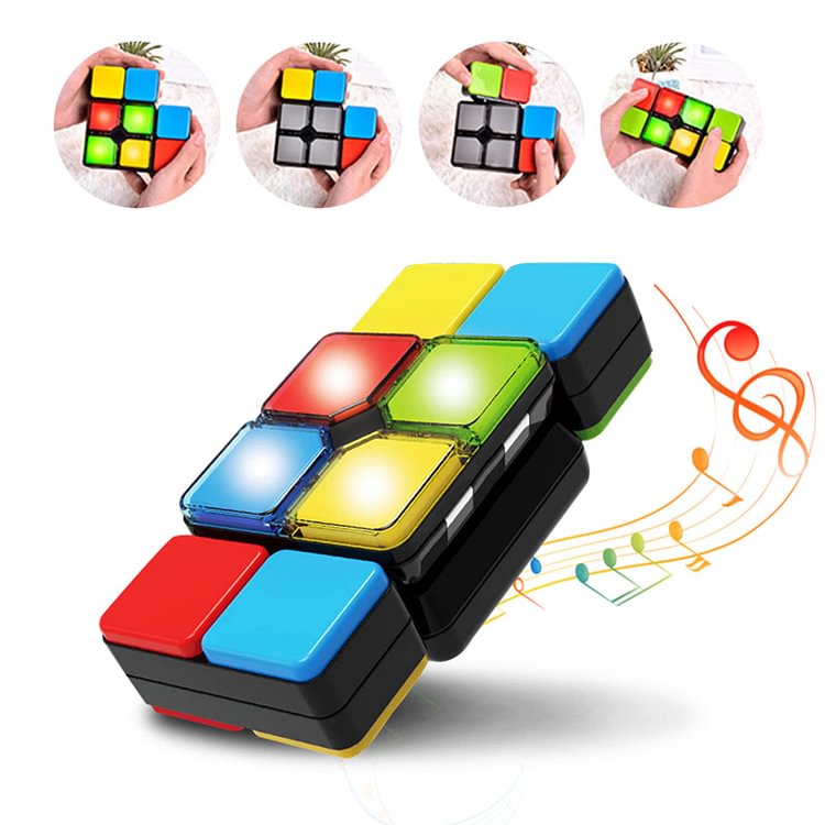 ToyTime Cube Changeable Intelligent Puzzle Led Light Anti Stress Cube Puzzle Toy Anti Stress Cube Puzzle Magic Cube Music Electronic Toy