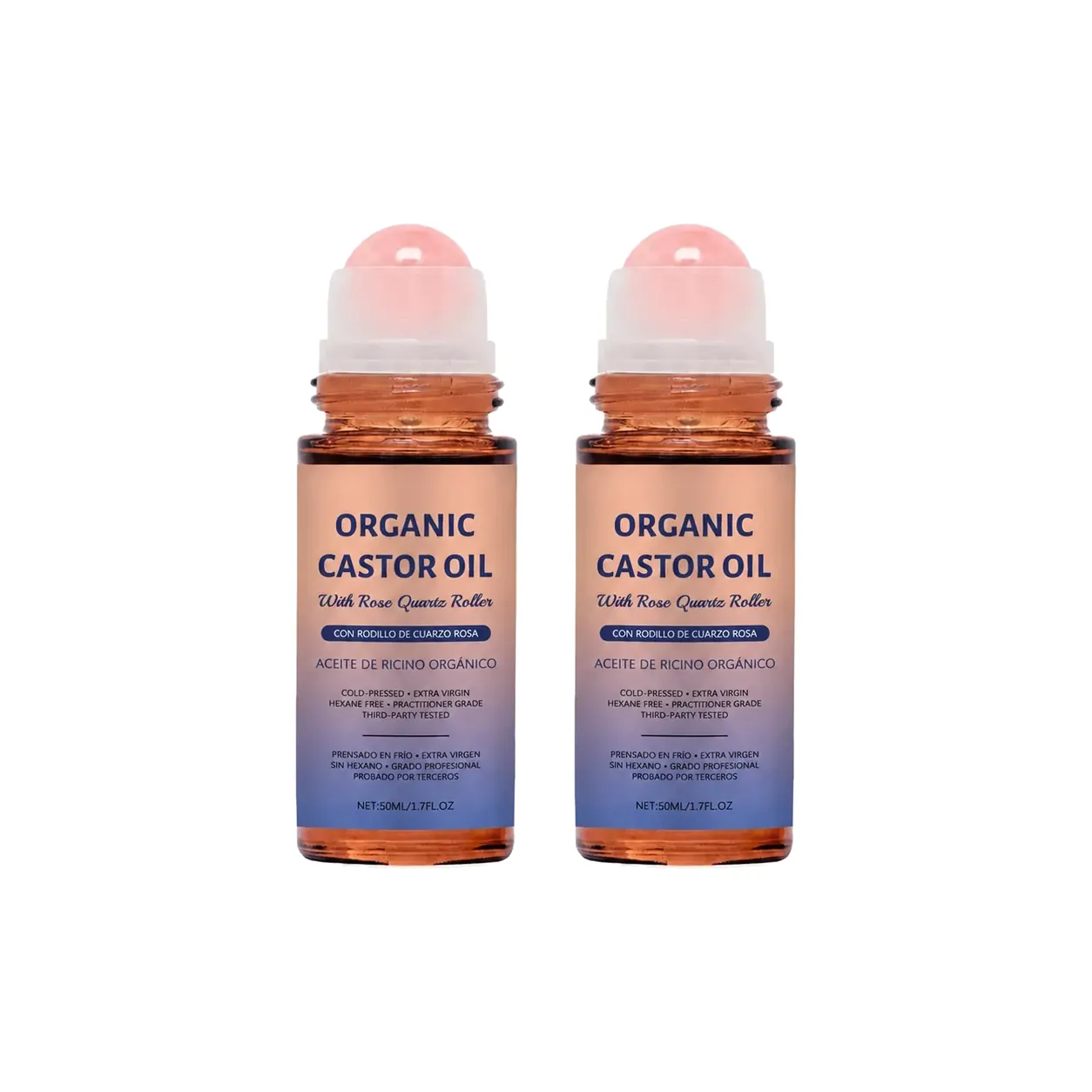 The Liquid Gold Castor Oil Roller – Rose Quartz Roll-On for Glow Care