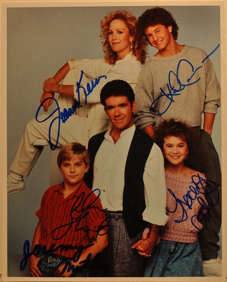 GROWING PAINS CAST Signed Photo Poster painting X5 Alan Thick, Joanna Kerns, Kirk Cameron, Tracey Gold, and Jeremy Miller wcoa